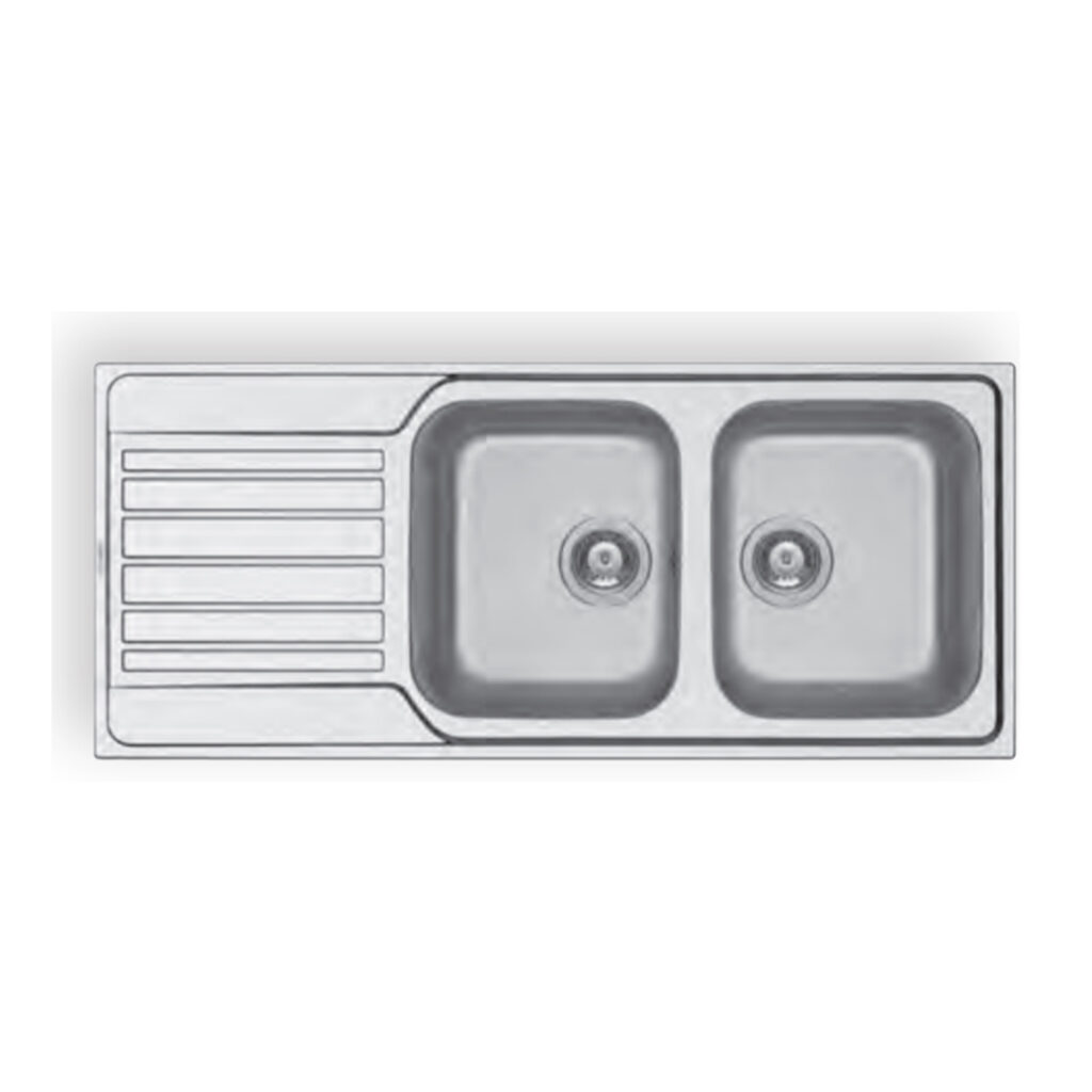 Lavello Inox Pyramis 116x50 Vasche a Destra